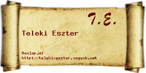 Teleki Eszter névjegykártya