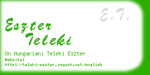 eszter teleki business card